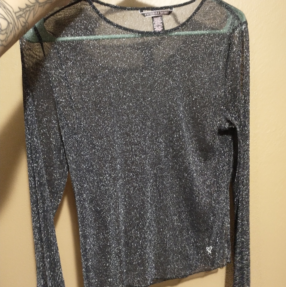 Victoria secret sheer sparkle top